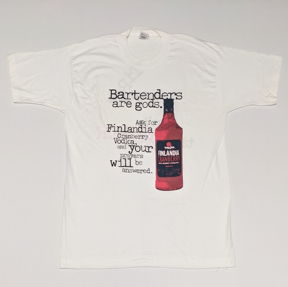 Fruit of the Loom Other - 90s Finlandia Vodka Single Stitch T-shirt
